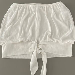 White banded bottom tube top Express